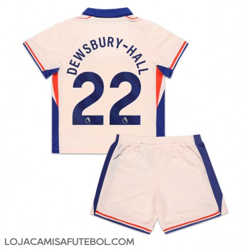 Camisa de Futebol Chelsea Kiernan Dewsbury-Hall #22 Equipamento Secundário Infantil 2024-25 Manga Curta (+ Calças curtas)